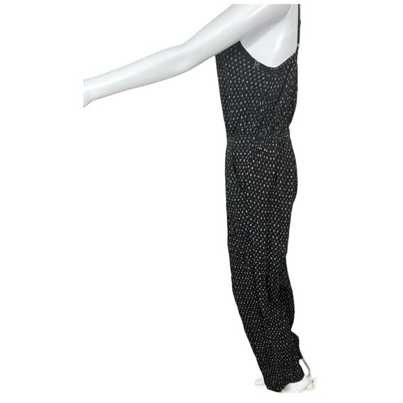 FatFace Women Jumpsuit Sz 10 Black Brown Pockets Floral Cropped Spaghetti Strap - Picture 2 of 16